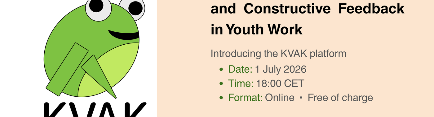 Online Webinar: Quality Feedback in Youth Work — Introducing the KVAK Platform